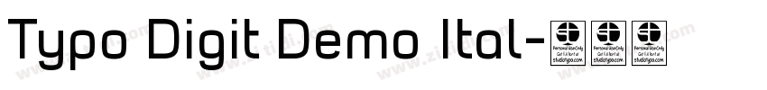 Typo Digit Demo Ital字体转换